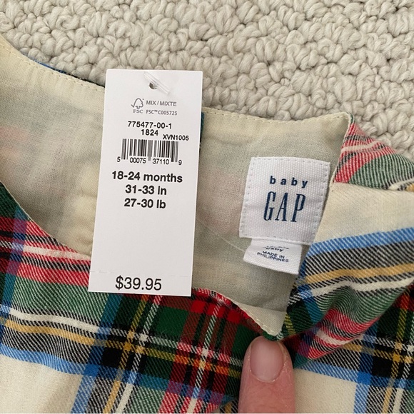 Baby Gap Plaid Ruffle Dress NWT - Picture 2 of 4